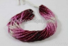 Ruby Shaded Faceted Roundelle Beads